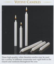  Stearine Votive Candles for Vigils 17/32 x 5-1/4 24\'s (100/bx) 